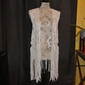 Knit Vest with Fringe